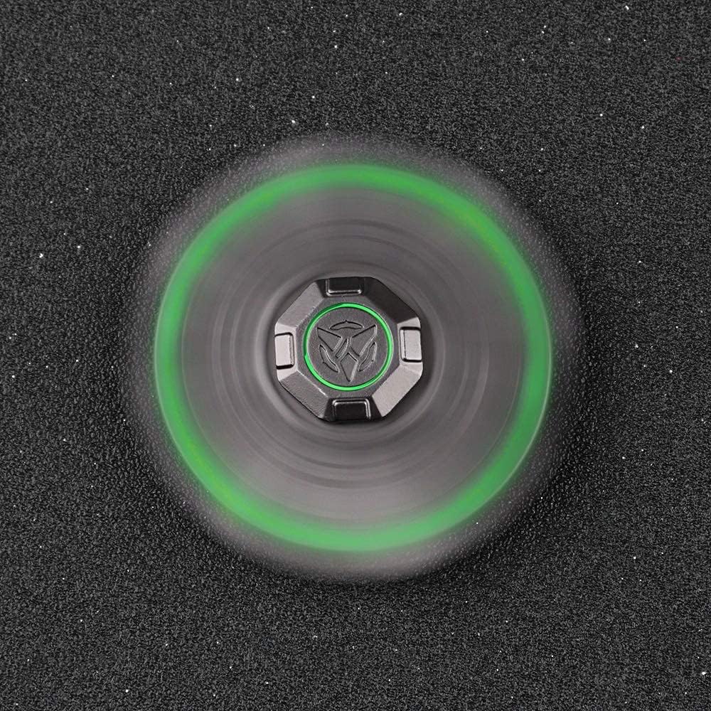 Cool Spaceship Fidget Spinners Metal, UFO Finger Hand Spinner 3 to 5 Mins Spinning Top, Anti Anxiety Stress Relief Toys Gift for Kids Adults, Luminous Night Effects, Desk Toy for Office