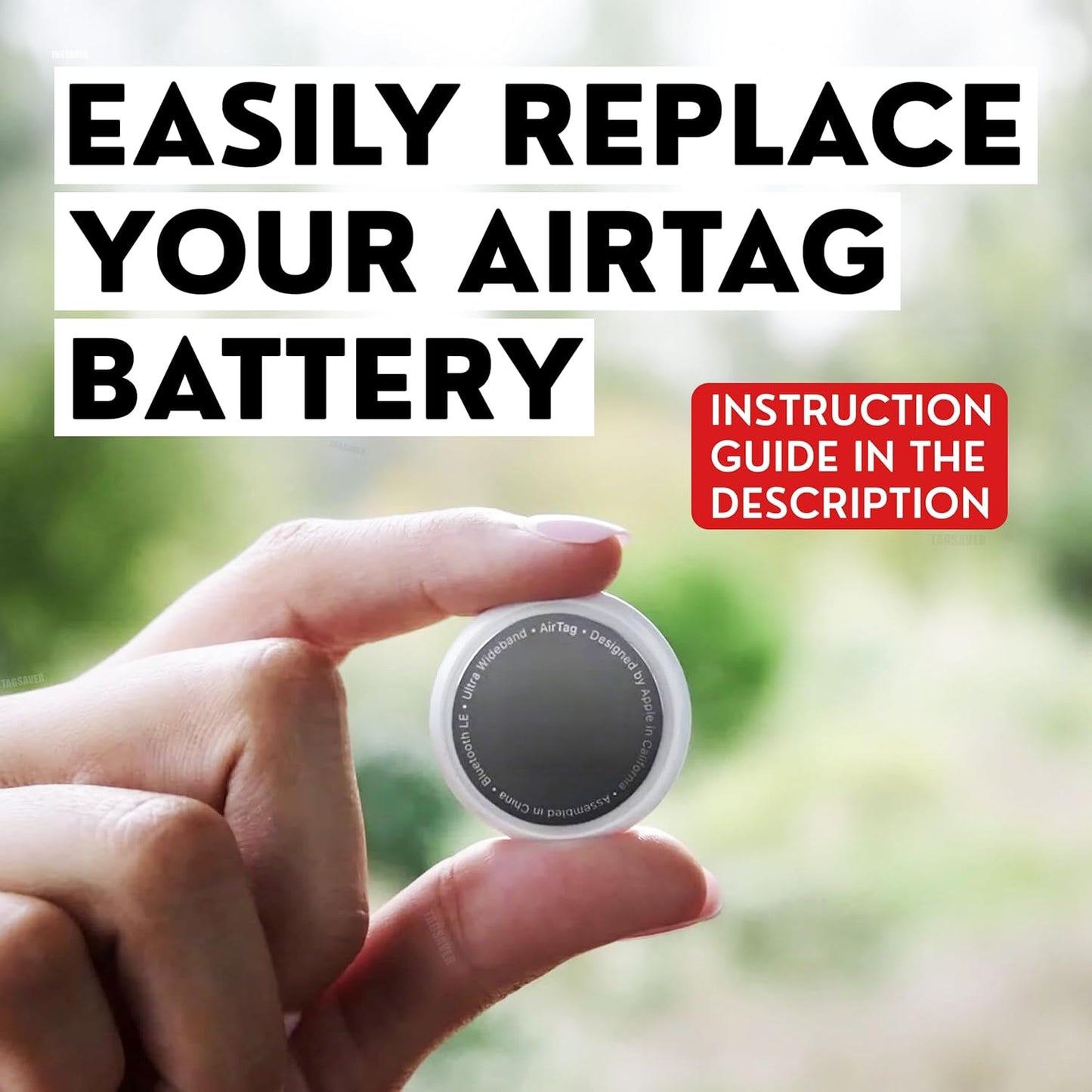 Replacement Batteries for Apple AirTag, Perfectly Fits AirTag, No Bitter Coating, OEM CR2032 Battery (Pack of 4)
