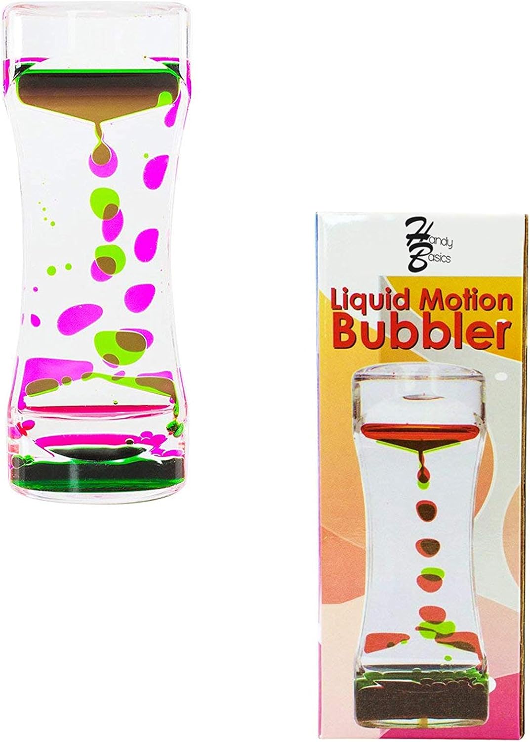 Liquid Motion Bubbler for Sensory Play, Fidget Toy, Children Activity, Desk Top Accessory (Color May Vary, 1 Bubbler)