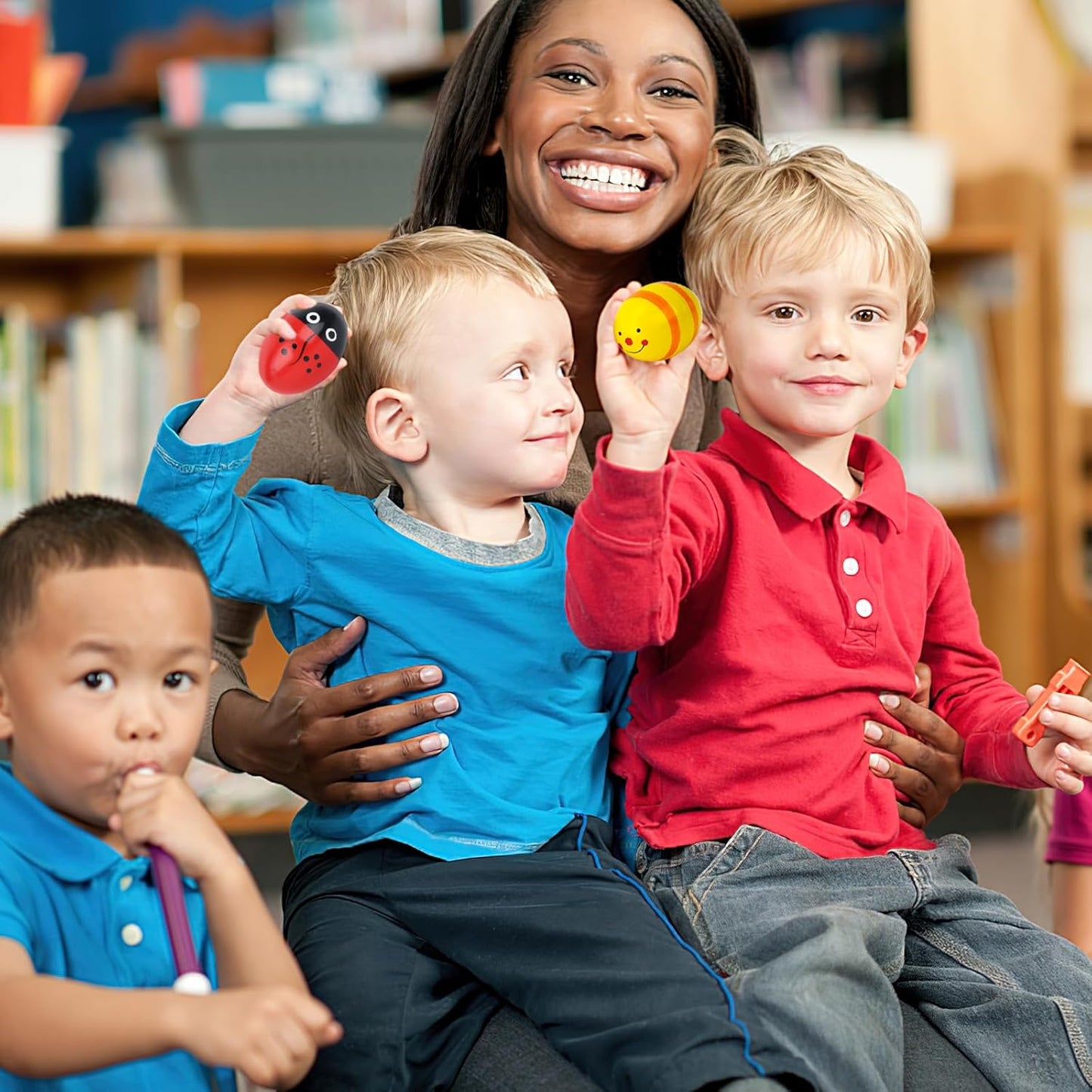 POPLAY 12PCS Wooden Percussion Musical Eggs Maracas Egg Shakers for Party Favors Classroom Prize Supplies Musical Instrument