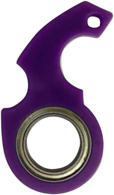 Key Flipping Keychain Spinner Spinning Key Ring Spinner for Car Key Pocket Spinning Stress Reliever Tool Fidget Spinners for Teen Man Women (Purple)