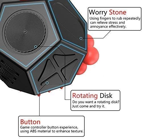 12 Sided Cube Toys,Fidget Dodecagon Toys Relief Stress,Autism Anxiety Depression for Kids and Adults (Red, Normal A4)