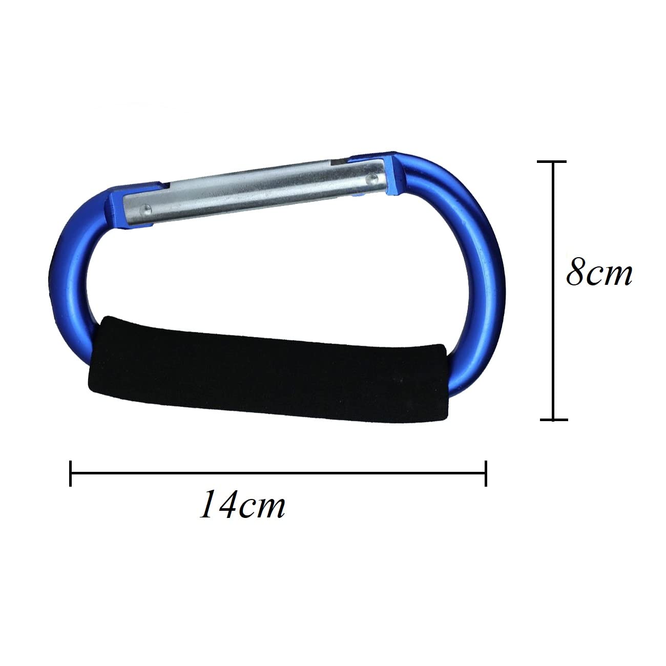 Stroller Hooks by Baby,2 pcs Carabiner Stroller Hook Organizer for Hanging Purses, Diaper Bag, Shopping Bags. Clip Fits Single/Twin Travel Systems, Car Seats and Joggers (Blue)