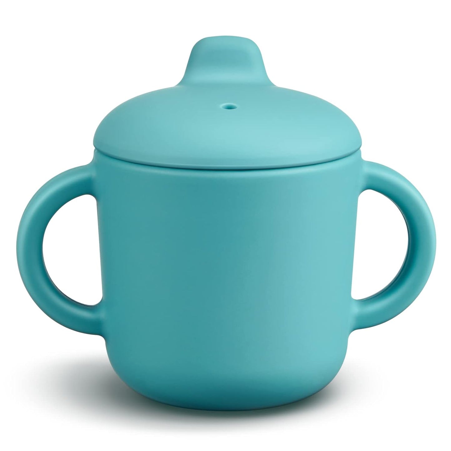 6 Months+ Sippy Cups with Handles,Small Silicone Sippy Cups Leak Proof 5oz,No Spill Sippy cups for Toddlers (Green)