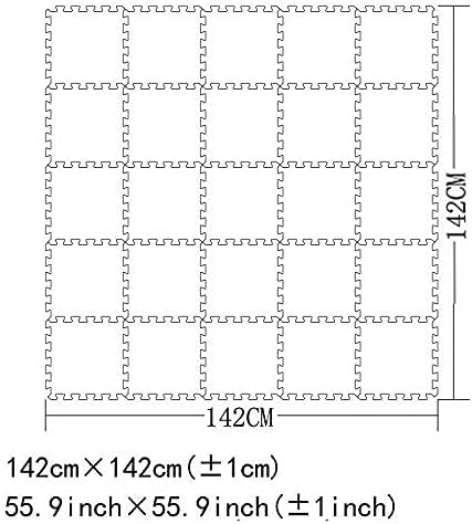 YIMINYUER® 25 Tiles (30cm×30cm×1cm Each Tile) Baby Soft Puzzle Play Mats, Kids Thick EVA Foam Floor, Toddlers & Children's Soft Interlocking Mat R07G301025