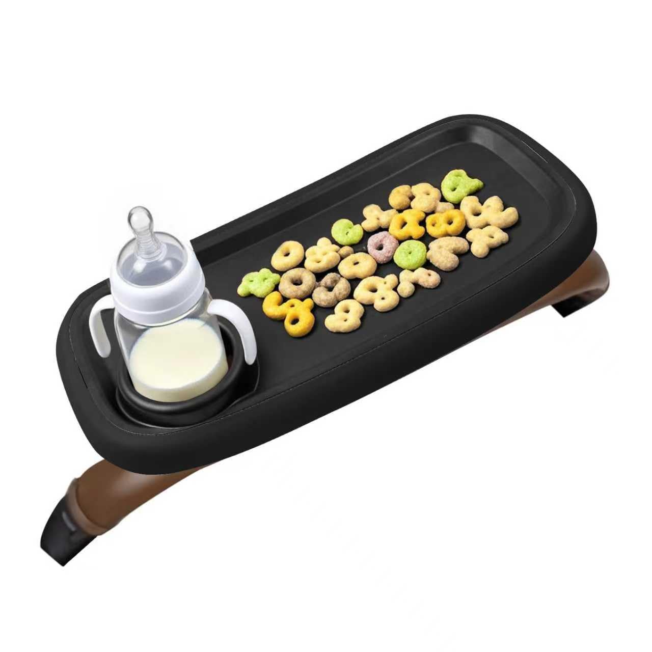 Snack Tray Compatible with Nuna Strollers, Stroller Tray Attachment Fits for Nuna, Stroller Trays with Cup Holder, Strollers Cup Holder, Easy to Install, Ideal for Strollers Accessories