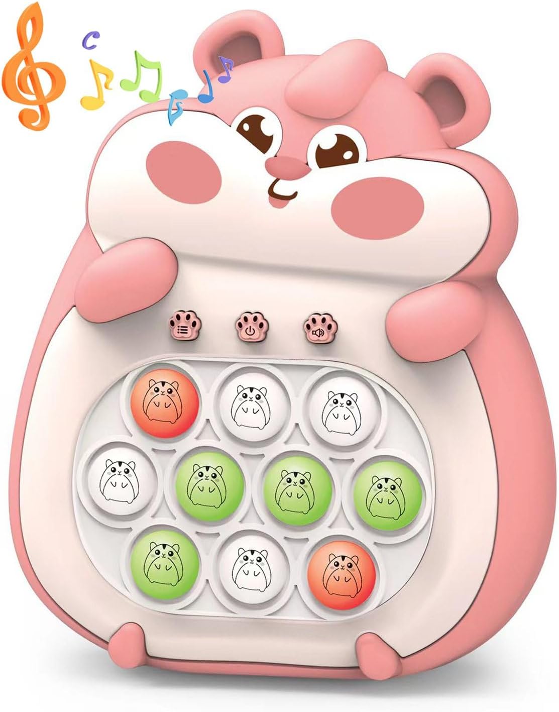 Fast Push Bubble Pop Fidget Toy, Electronic Light Up Game Console, Cool Birthday Gifts for 6 7 8 9 10-12 Year Boys and Girls Pop Up Stress Relief Toy, Concentration Speed Puzzle Game for Kids