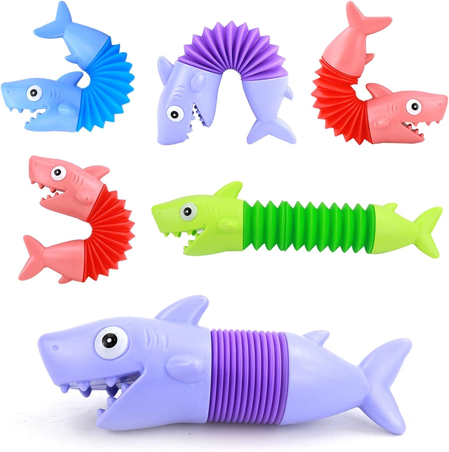 Pop Tubes Sensory Toy, 5 Pcs Telescopic Pop Tubes Bulk, Autism Toys for Kids 5-7, Fidget Toys for Toddlers, Stocking Stuffers for Boys Girls (5 PCS)