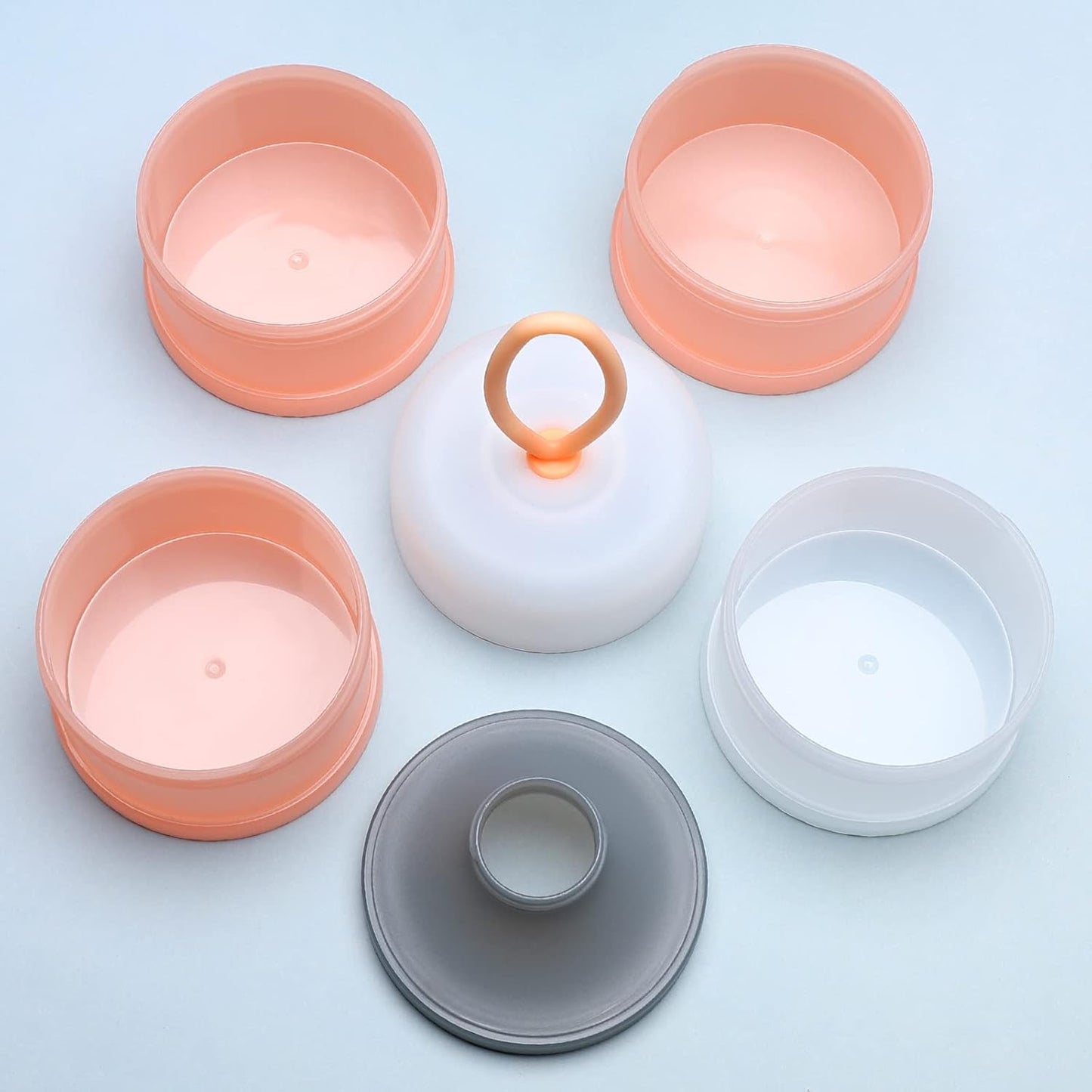 Accmor 2 Pack Baby Formula Dispenser On The Go, Stackable Formula Dispenser Formula Container to Go, Non-Spill Portable Milk Powder Kids Snack Storage Container, BPA Free