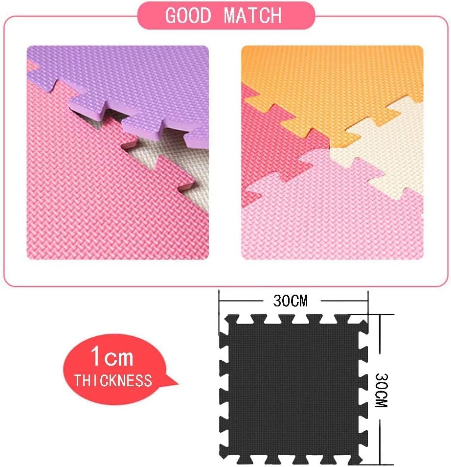 YIMINYUER® 20 Tiles (30cm×30cm×1cm Each Tile) Baby Soft Puzzle Play Mats, Kids Thick EVA Foam Floor, Toddlers & Children's Soft Interlocking Mat