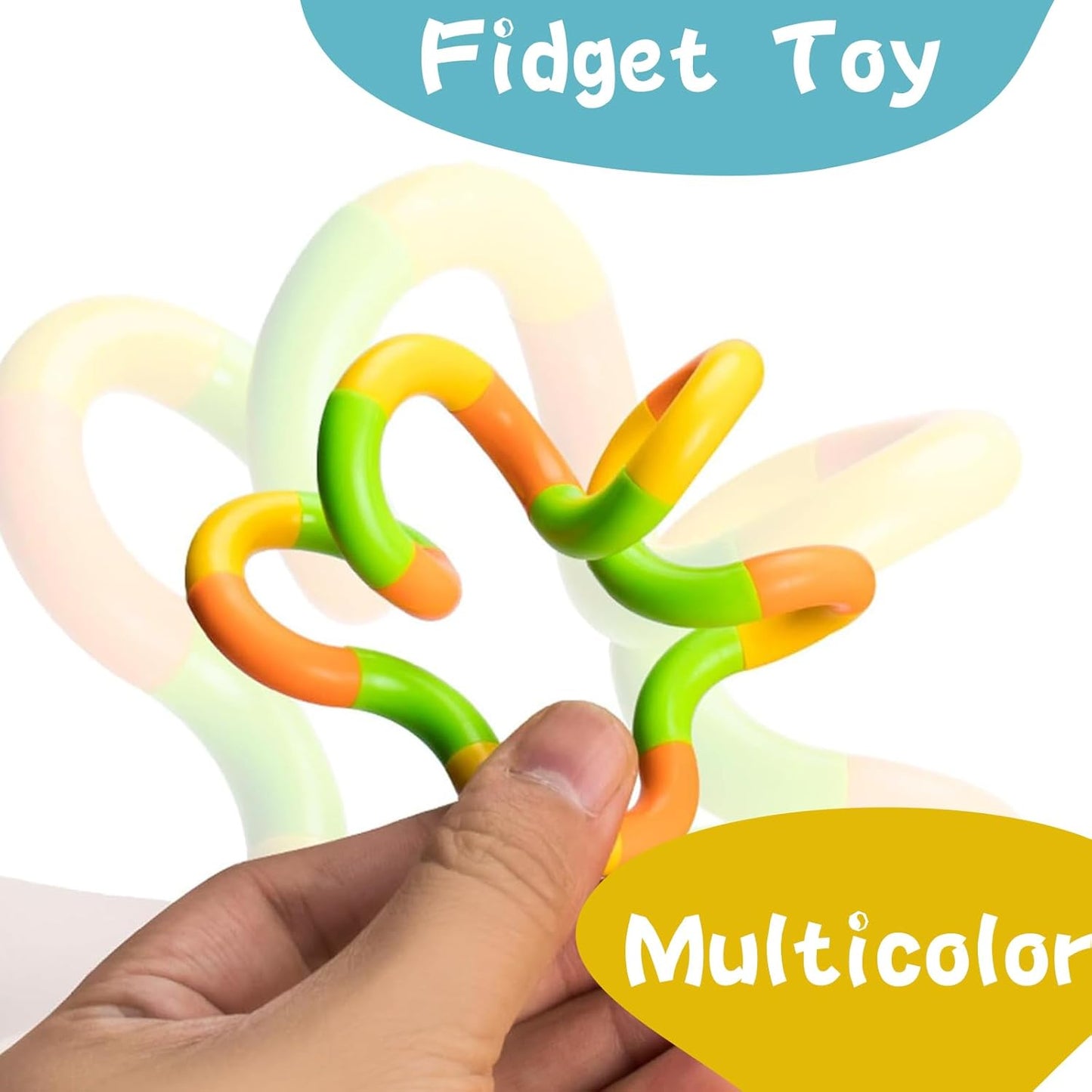Multicolored Quiet Fidgets Toys for Unique Fidget Toy Brain Imagination Tools, Relaxation Therapy and Stress Relief Education Toys, The Best Sensory Gift for Children and Adults (20 Pcs)