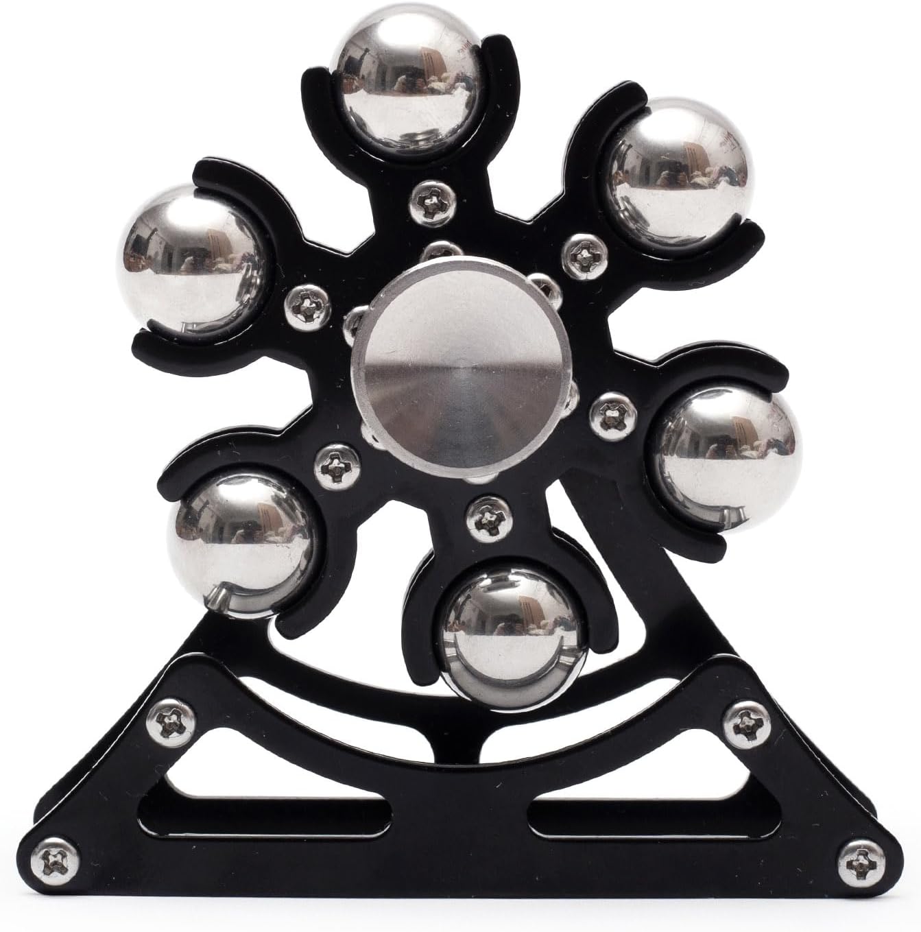 Desk Toys for Fidget Ferris Wheels-Spinner: 2mins Metal Cool-Gadgets Kinetic-Spinner for Kid Children Teen Adult EDC-Toy, ADHD Tools Cool Stuff Stress Relief Gift (Black)