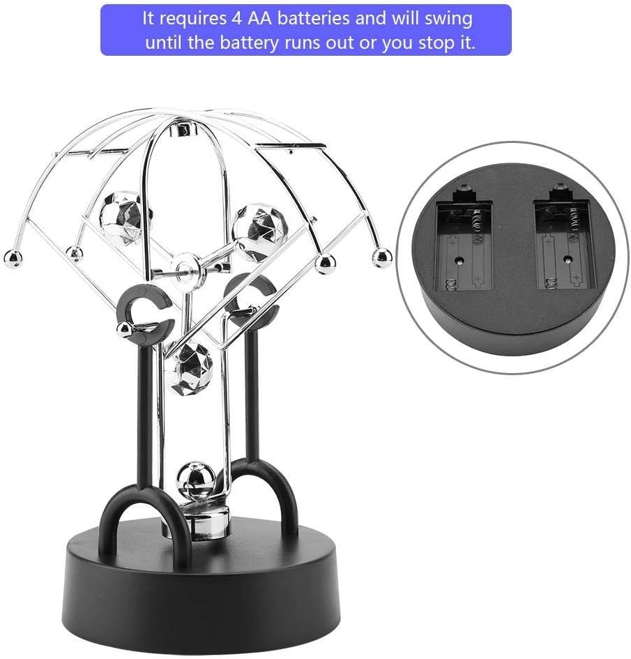 Wal front Desk Toy Electronic Swinging Shake Wiggle Device Stress Relief Perpetual Motion Decor for Home Office Desk Table (#B102)