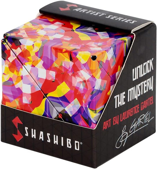 Shashibo Shape Shifting Box - Award-Winning Fidget Toy w/ 36 Rare Earth Magnets - Fidget Cube Transforms Into Over 70 Shapes, Sensory Toy Gift for Kids, Teens, and Adults (Confetti)