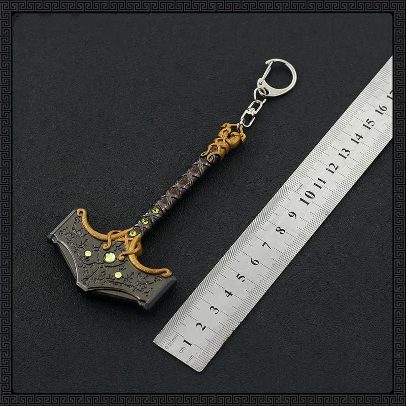 Superbuybox God of War Ragnarök Thor Mjölnir the hammer of Thor Action Figures Game Toys Collection Keychain Gift Desk Decoration Backpack Pendant Gift
