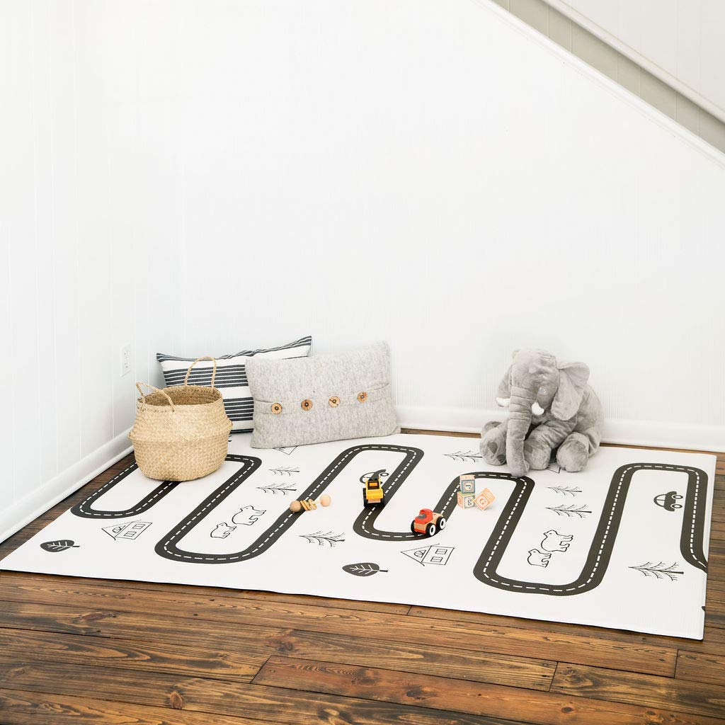 Baby Care Play Mat (Large, Nordic Trails - Tribal) 82'' x 55'' Original One-Piece Reversible Rollable Waterproof Play Mat for Infants, Babies, Toddler, and Kids