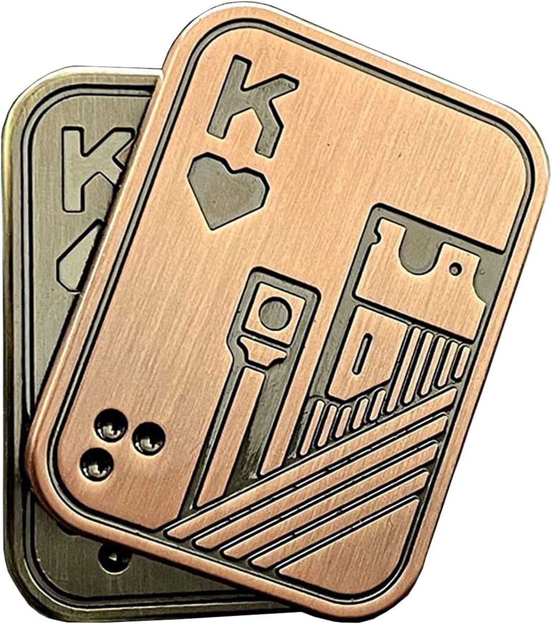 New Decompression Metal Poker Fidget_Slider, Hand Spinner Office Fidget Toys, Sensory Toys Anxiety Stress Relief Desk Toys Gifts for Adult Kids