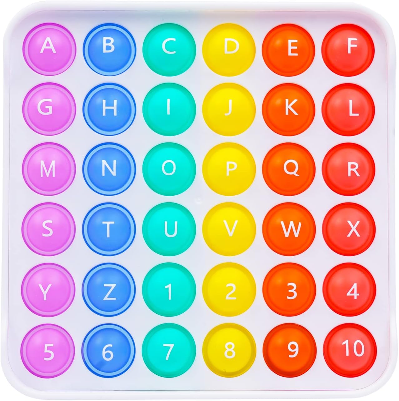 Pop it Fidget Sensory Learning Toy with ALPHABET and NUMBERS for TODDLERS and AUTISTIC Children, Ideal for Learning at Home, School, and Travel. Educational Stress Relief Toy That Makes Learning Fun