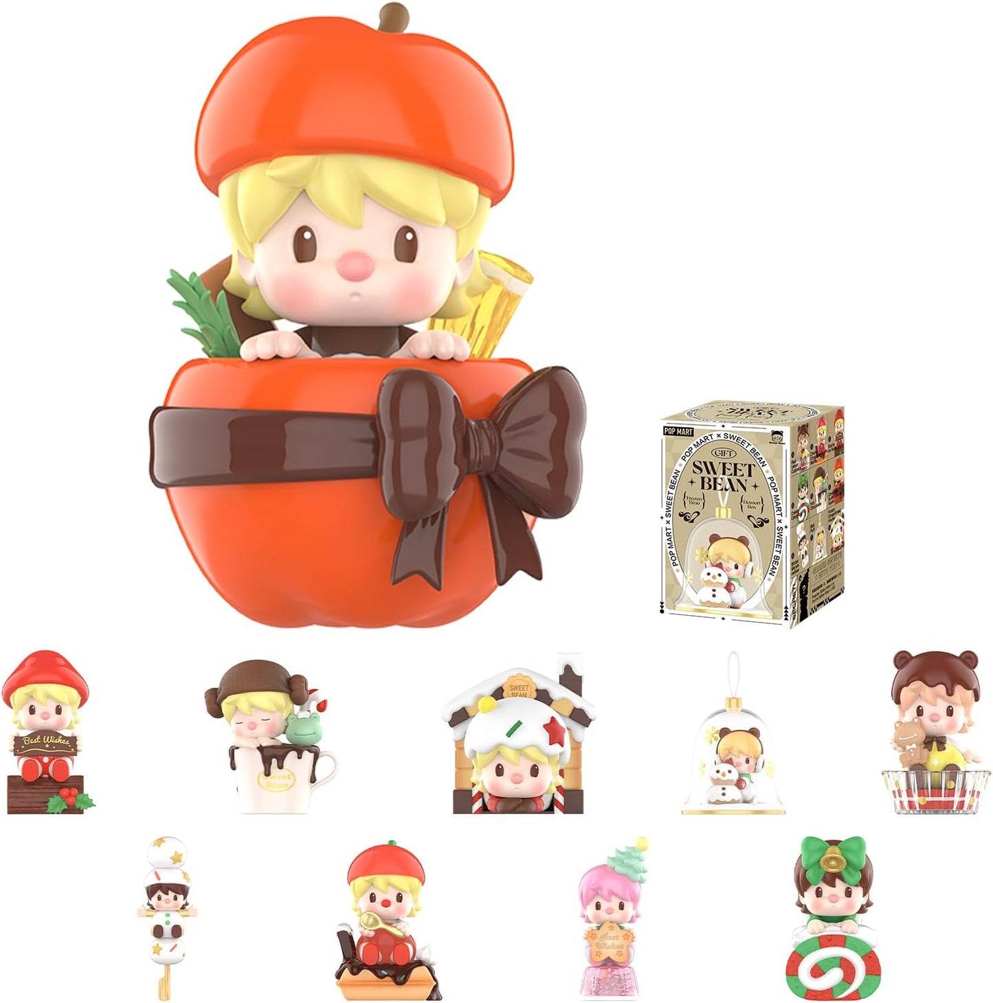POP MART Sweet Bean Frozen Time Dessert Blind Box Figures, Random Design Mystery Toys for Modern Home Decor, Collectible Toy Set for Desk Accessories, 1PC