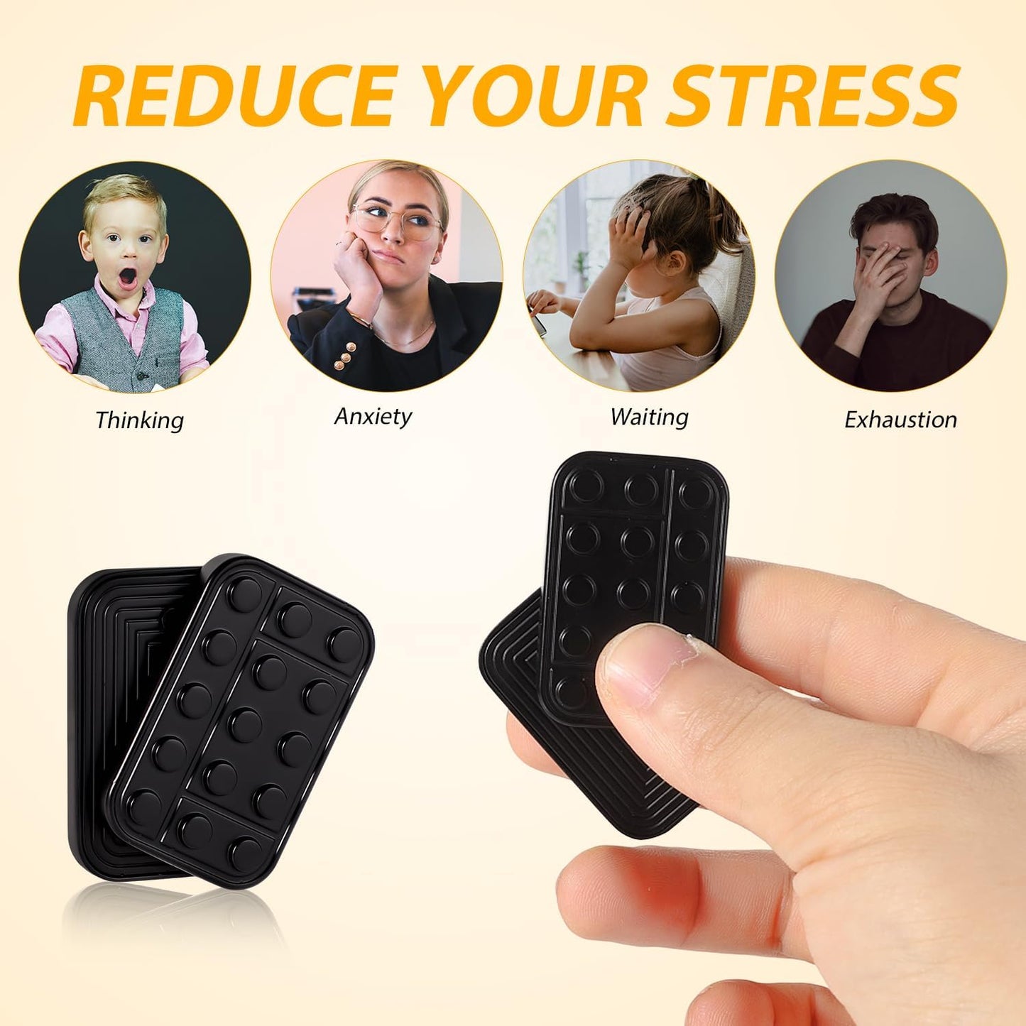 Metal Fidget Slider, Fidget Toys Slider Black Magnetic Metal Fidget Toy EDC Metal Push Slider Toys for Adults Stress Reduce Office, Home, School