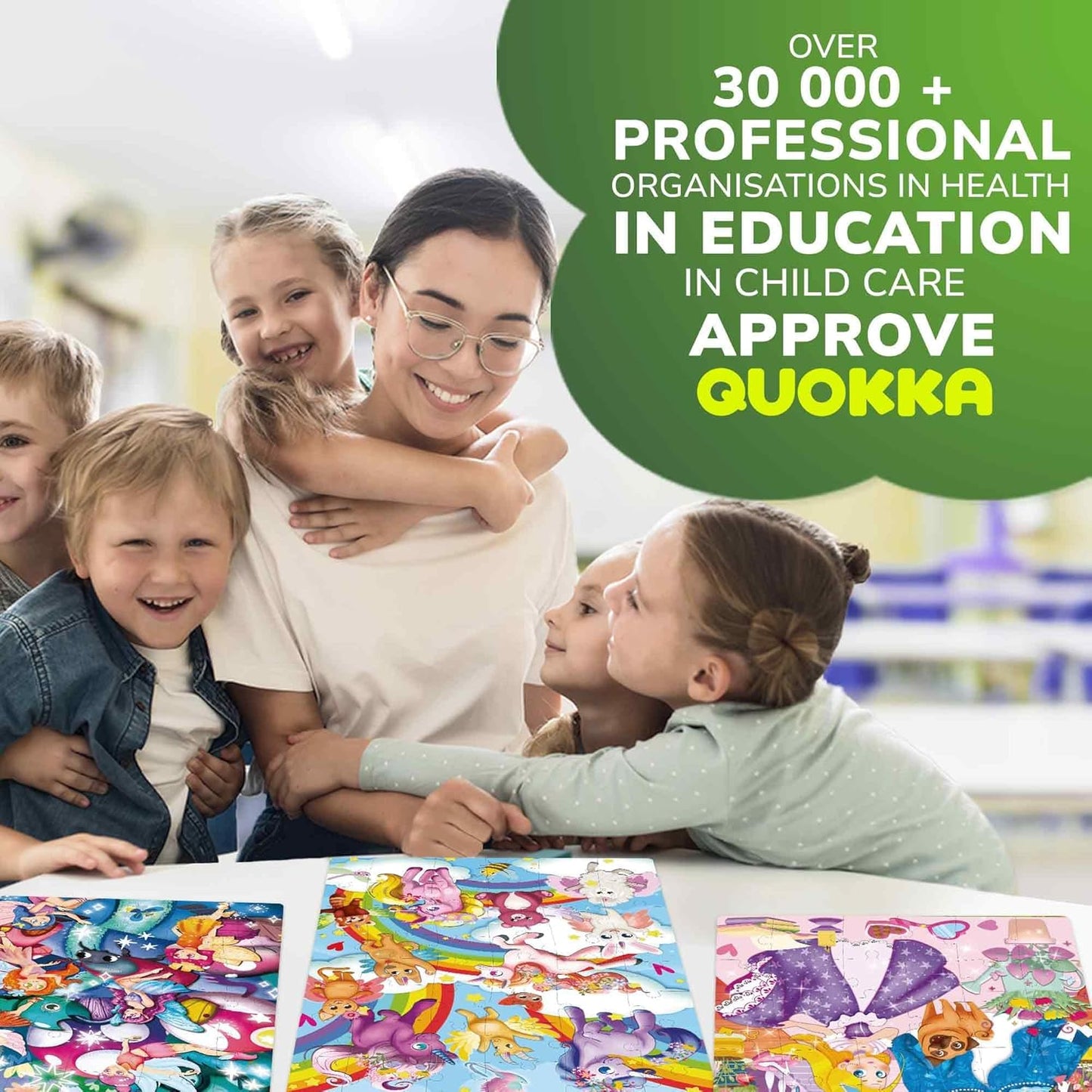 QUOKKA Puzzles for Toddlers 3-5 – 4 x 48 Pieces Puzzles for Kids Ages 3-4 – 12 Toy Learning Vert Girls for 4-6 – Jigsaw Game for Boy and Girl 3-5-7 Year Old