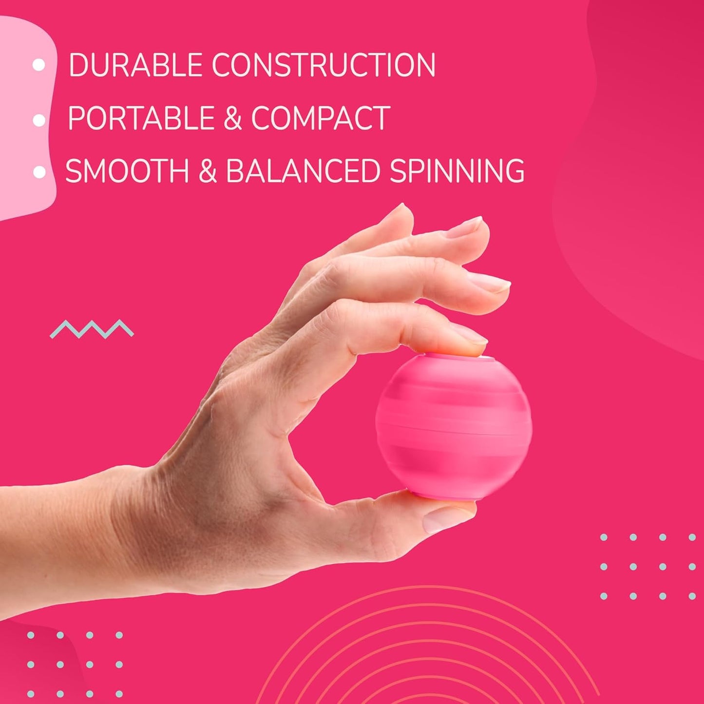 Fidget Spinners 2 Inch Fidget Spinner Balls 12 Pcs Fidget Spinner Pack - Pink Soccer Fidget Spinners for Kids Ball Spinner Fidget Toy - Hand Spinner for Kids Toy Gifts for Kids Easter Basket Stuffers