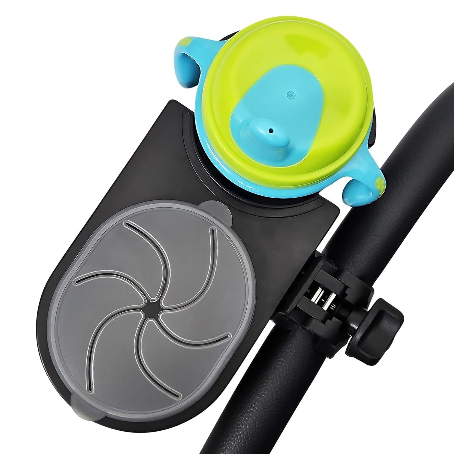 liuliuby Universal Stroller Snack Tray Attachment | Stroller Cup Holder Attachment Universal Snack Tray for Stroller Tray Attachment | Clip On Baby Stroller Accessories for Joggers, Umbrella & Wagons