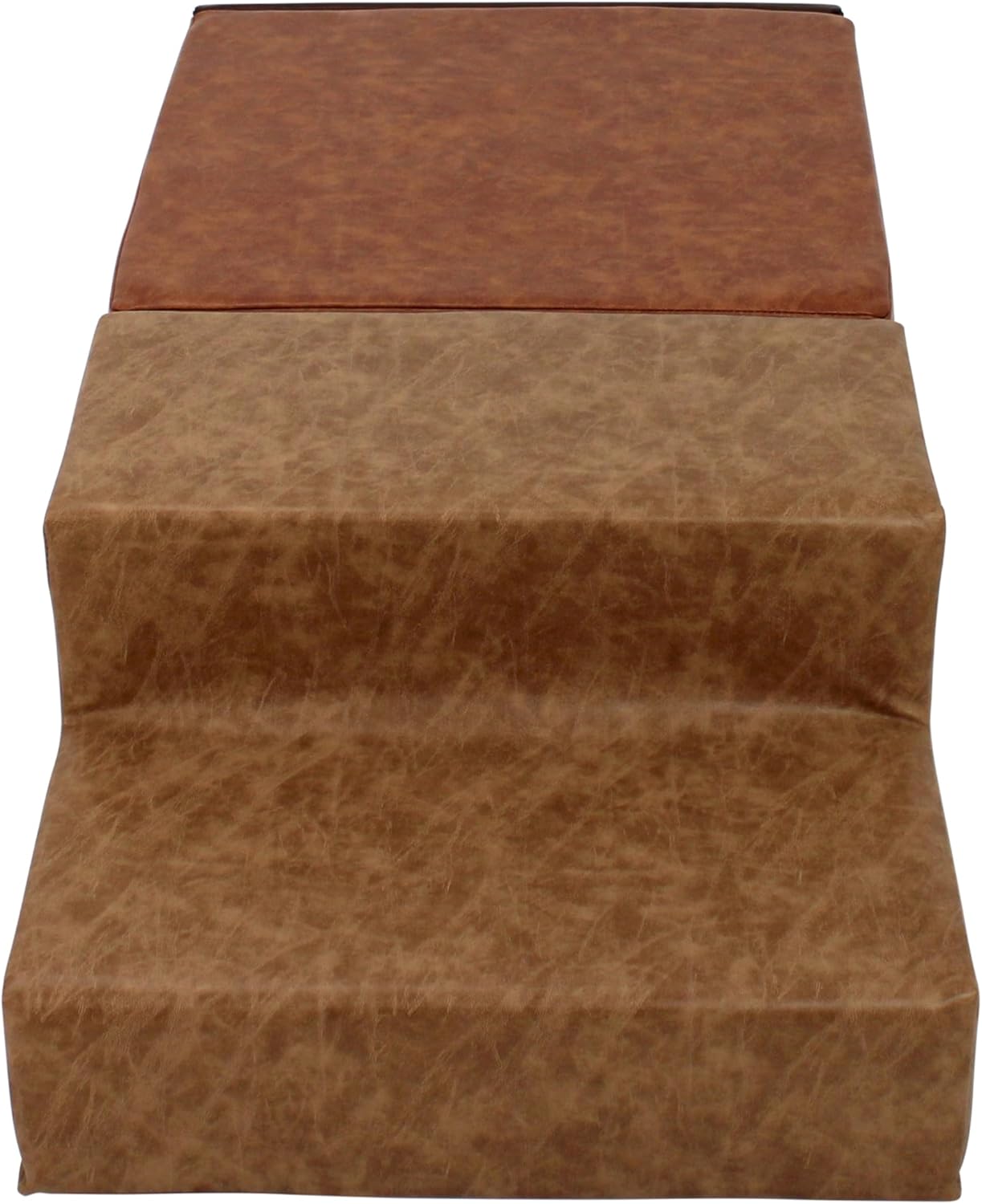 SoftScape Rustic Kid Playtime Climber, Indoor Active Playset for Toddlers and Children, Safe Soft Foam for Crawling and Sliding (3-Piece Set) - Distressed Faux Leather Assorted