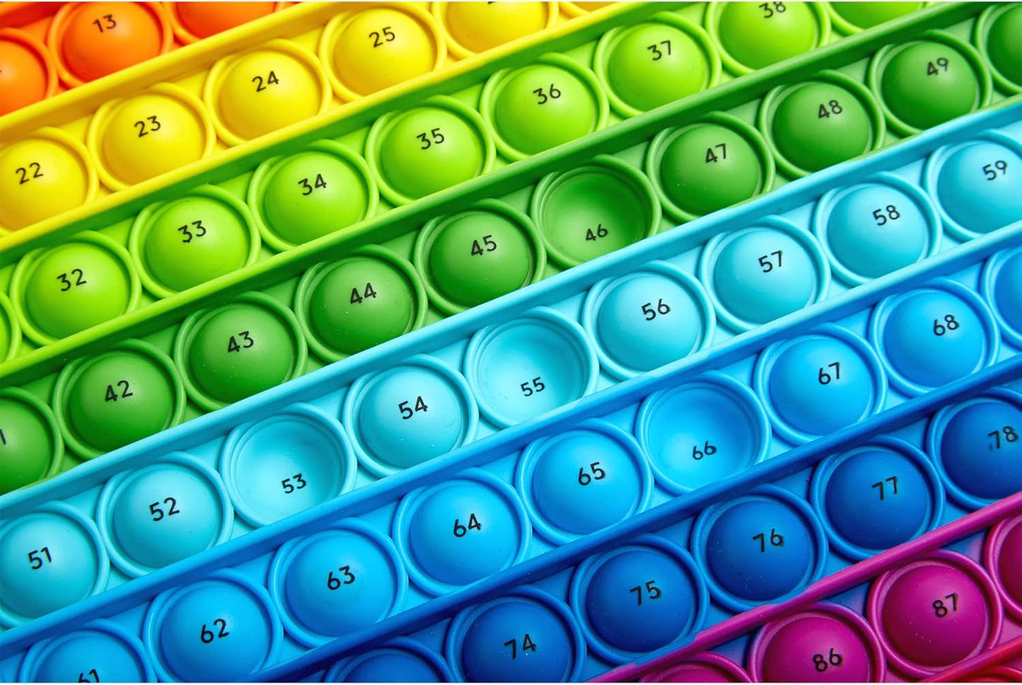 hand2mind Hundred Board Sensory Bubble Popper, Pop Fidget Toys for Kids, Multiplication Board, Math Manipulatives Kindergarten, Fine Motor Toys, Fidgets for Classroom, Calm Down Corner Supplies