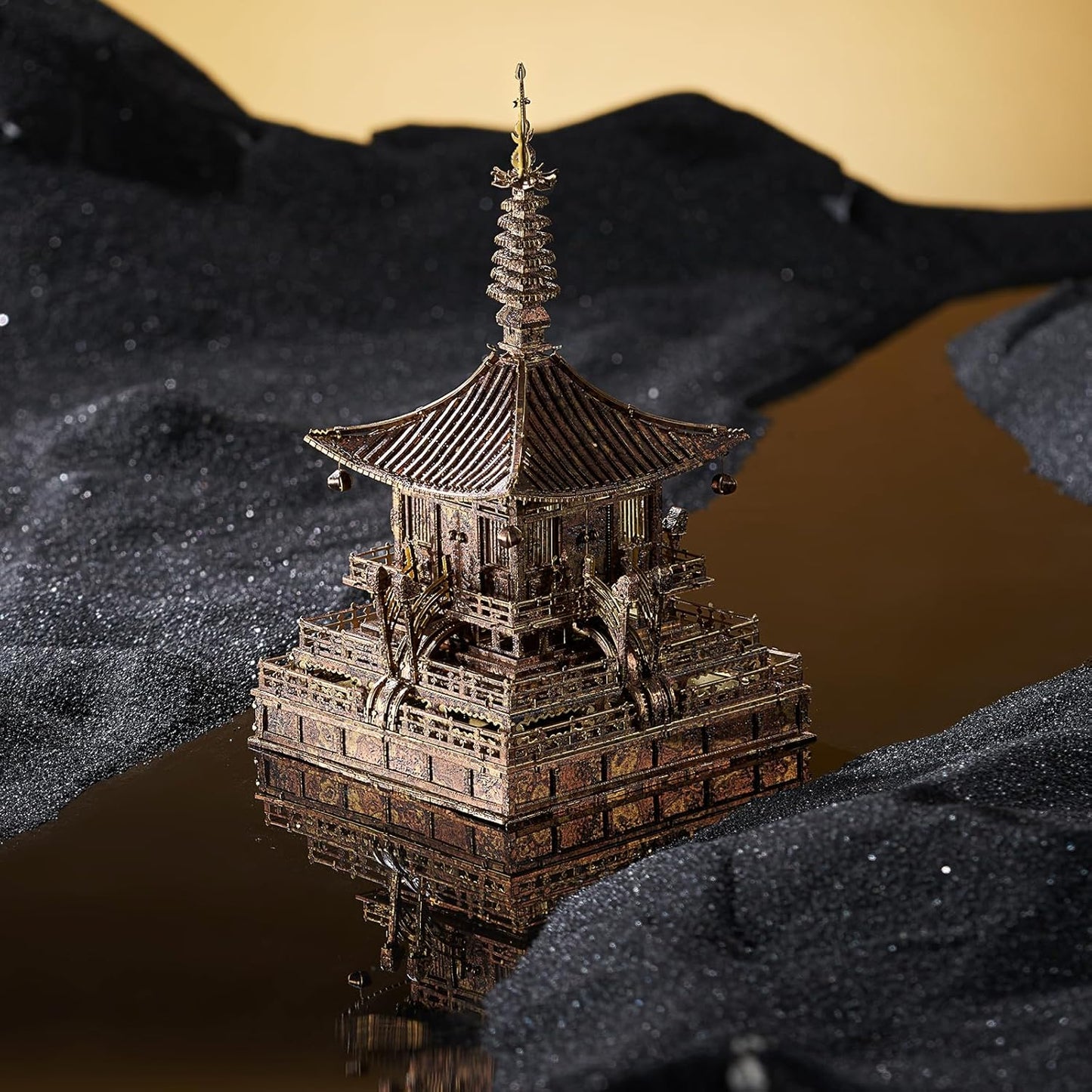 Piececool 3D Metal Puzzles for Adults, Buddha Indian Buddist Architecture Model Building Kits, Challenging 3D Metal Puzzles DIY Arts and Crafts Interesting Gifts for Dad Mother