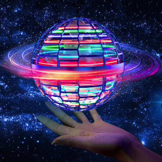 Flying Orb Ball Toys, Galaxy Ball Boomerang Ball Fidget Spinner, Cosmic Globe Toy for Indoor Outdoor, Gift for 6 7 8 9 10+ Year Old Boys Girls Teens - Blue